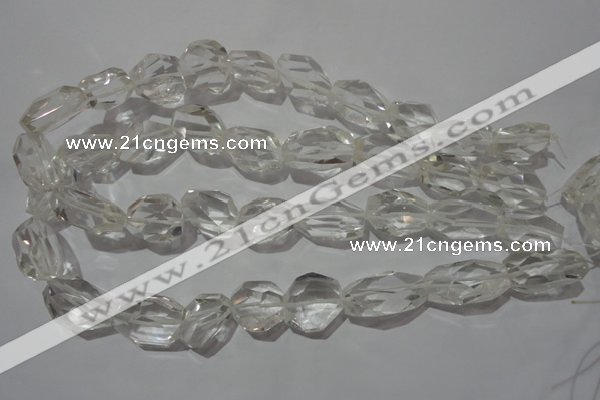 CNG901 15.5 inches 13*15mm – 14*22mm faceted nuggets white crystal beads