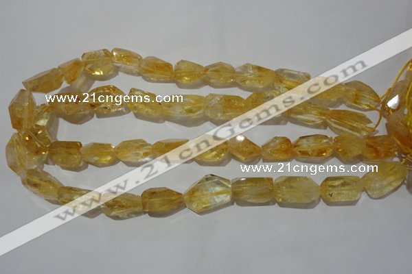 CNG902 15.5 inches 13*18mm – 15*25mm faceted nuggets citrine beads