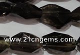 CNG904 15.5 inches 10*14mm – 14*25mm faceted nuggets smoky quartz beads