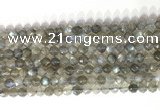 CNG9055 15.5 inches 6mm faceted nuggets labradorite gemstone beads