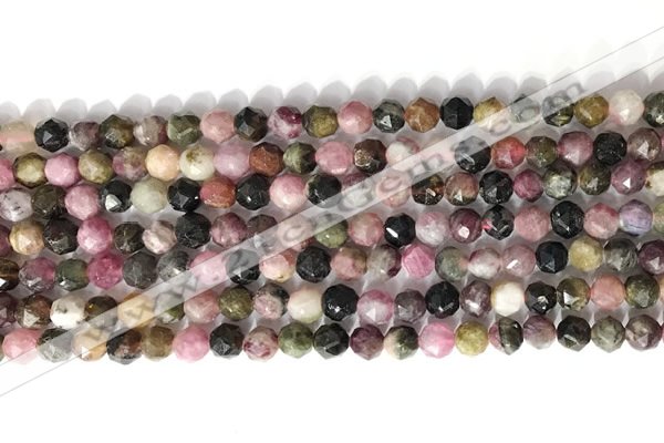 CNG9056 15.5 inches 6mm faceted nuggets tourmaline gemstone beads