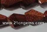 CNG906 15.5 inches 13*18mm – 15*22mm faceted nuggets goldstone beads