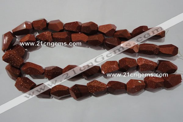 CNG906 15.5 inches 13*18mm – 15*22mm faceted nuggets goldstone beads