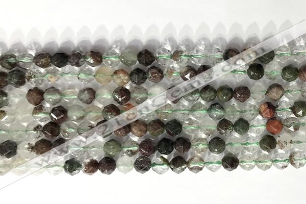 CNG9073 15.5 inches 6mm faceted nuggets ghost crystal  gemstone beads