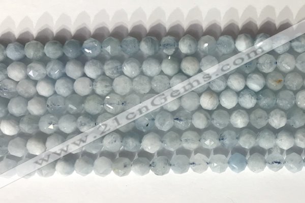 CNG9084 15.5 inches 6mm faceted nuggets aquamarine gemstone beads