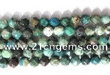 CNG9088 15.5 inches 10mm faceted nuggets chrysocolla gemstone beads