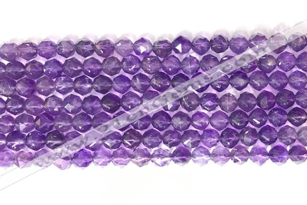 CNG9091 15.5 inches 6mm faceted nuggets amethyst gemstone beads