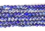 CNG9100 15.5 inches 8mm faceted nuggets lapis lazuli beads