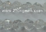 CNG913 15 inches 12mm faceted nuggets white crystal beads