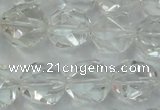 CNG914 15 inches 14mm faceted nuggets white crystal beads