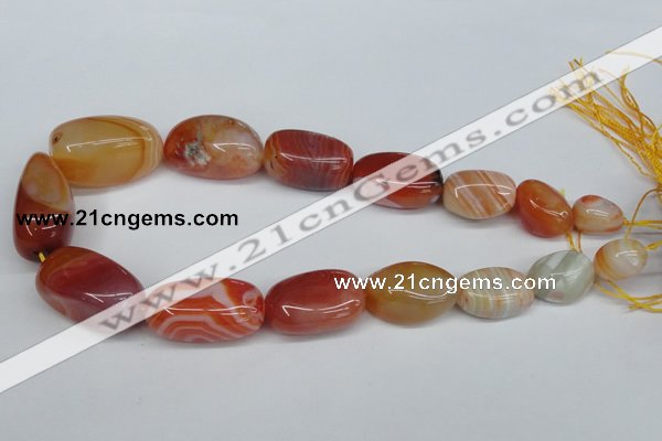 CNG92 15.5 inches 12*16mm - 20*30mm nuggets agate gemstone beads