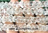 CNG9200 15 inches 7*11mm - 8*12mm faceted nuggets white crystal beads