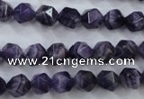 CNG928 15 inches 8mm faceted nuggets amethyst gemstone beads