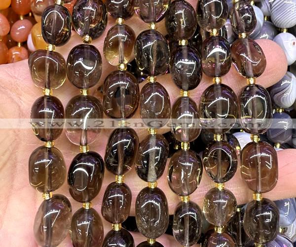 CNG9331 15 inches 10*14mm - 13*18mm nuggets smoky quartz beads