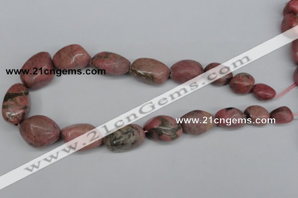 CNG94 15.5 inches 12*14mm - 20*35mm nuggets rhodochrosite gemstone beads