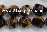 CNG940 15 inches 16mm faceted nuggets yellow tiger eye beads