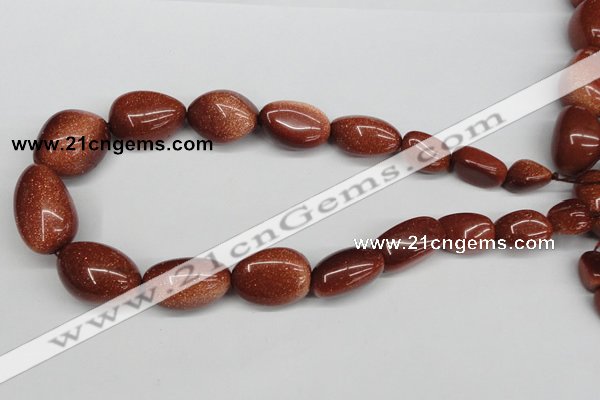 CNG96 15.5 inches 12*18mm - 20*30mm nuggets goldstone gemstone beads