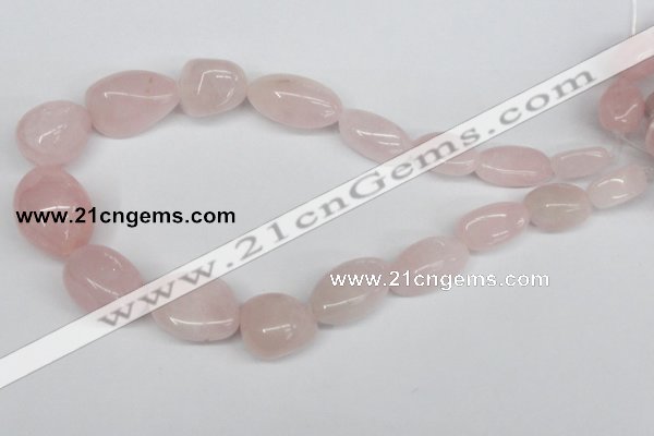 CNG97 15.5 inches 10*18mm - 18*25mm nuggets rose quartz gemstone beads