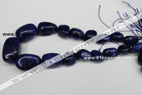 CNG98 15.5 inches 15*20mm - 20*35mm nuggets dyed lapis lazuli beads