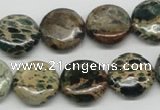 CNI09 16 inches 16mm flat round natural imperial jasper beads wholesale