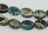 CNI11 16 inches 10*14mm oval natural imperial jasper beads wholesale