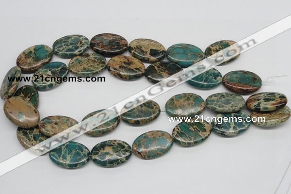 CNI12 16 inches 20*30mm oval natural imperial jasper beads wholesale