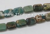 CNI14 16 inches 8*10mm rectangle natural imperial jasper beads wholesale