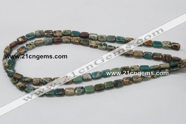 CNI14 16 inches 8*10mm rectangle natural imperial jasper beads wholesale