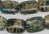 CNI17 16 inches 15*20mm rectangle natural imperial jasper beads wholesale