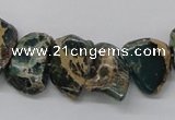 CNI20 16 inches 15*12mm nuggets natural imperial jasper chip beads