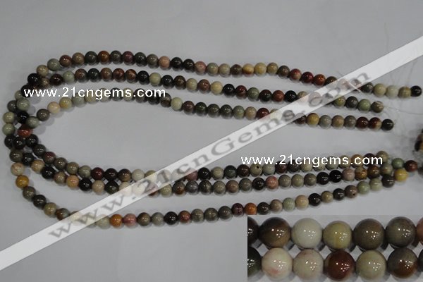 CNI201 15.5 inches 6mm round imperial jasper beads wholesale