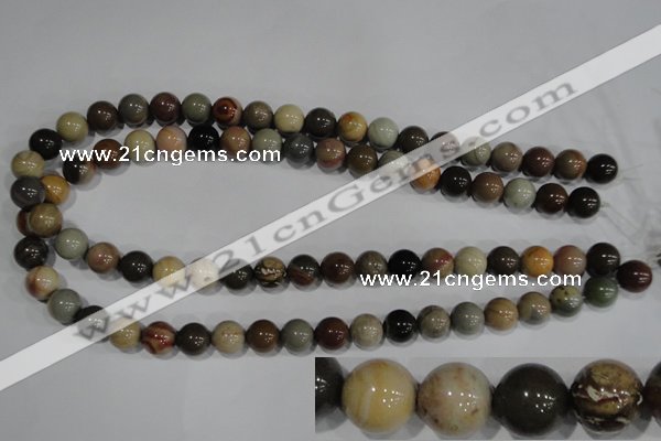 CNI203 15.5 inches 10mm round imperial jasper beads wholesale