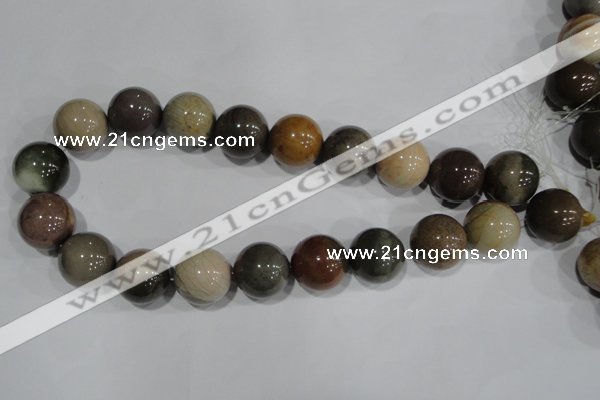 CNI207 15.5 inches 18mm round imperial jasper beads wholesale