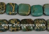 CNI25 15.5 inches 14*14mm square natural imperial jasper beads