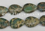 CNI29 15.5 inches 13*18mm flat teardrop natural imperial jasper beads