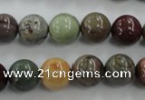 CNI304 15.5 inches 12mm round imperial jasper beads wholesale