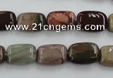 CNI311 15.5 inches 8*14mm rectangle imperial jasper beads wholesale