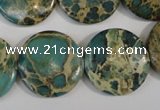 CNI32 15.5 inches 22mm flat round natural imperial jasper beads