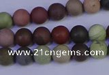 CNI361 15.5 inches 6mm round matte imperial jasper beads wholesale