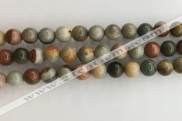 CNI372 15.5 inches 10mm round American picture jasper beads