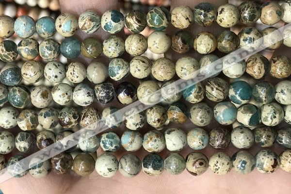 CNI401 15.5 inches 6mm round blue impression jasper beads