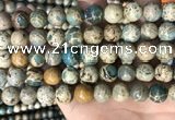 CNI403 15.5 inches 10mm round blue impression jasper beads