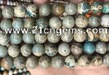 CNI404 15.5 inches 12mm round blue impression jasper beads