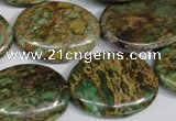 CNI43 15.5 inches 22*30mm oval natural imperial jasper beads