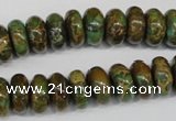 CNI46 15.5 inches 6*12mm rondelle natural imperial jasper beads