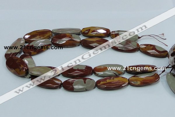 CNJ04 15.5 inches 20*40mm faceted oval natural noreena jasper beads