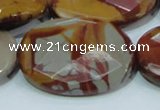 CNJ05 15.5 inches 30*40mm faceted oval natural noreena jasper beads