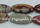 CNJ06 15.5 inches 15*30mm oval natural noreena jasper beads