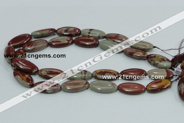 CNJ06 15.5 inches 15*30mm oval natural noreena jasper beads