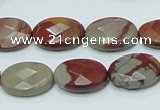 CNJ10 15.5 inches 13*18mm faceted oval natural noreena jasper beads